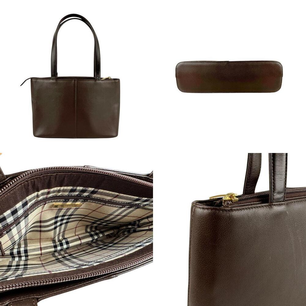 Burberry shoulder bag Dark Brown Black gold leather - Picture 3 of 4
